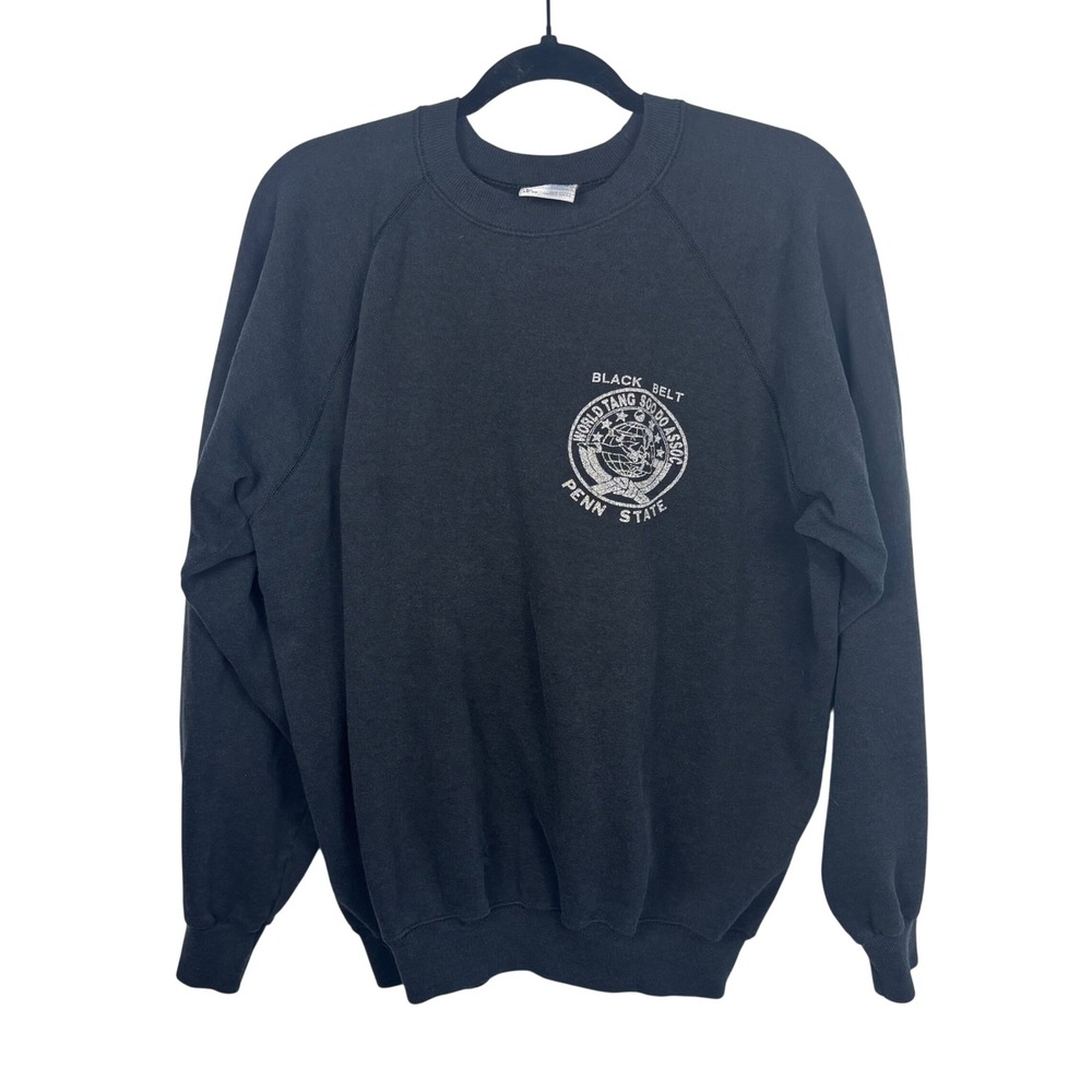 Vintage Hanes Penn State Martial Arts World Tang Soo Do Sweatshirt Black XL USA